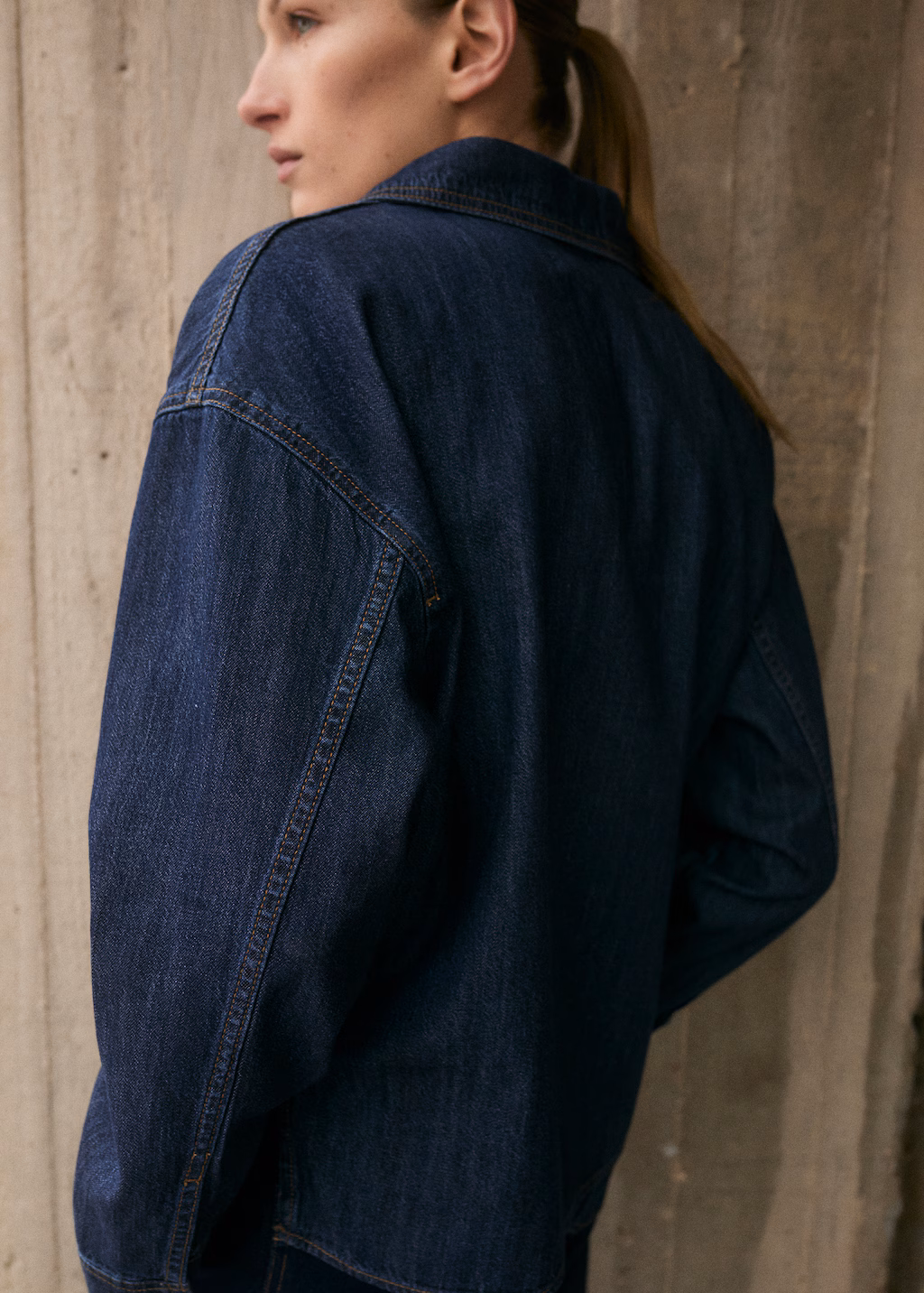 Denim cotton shirt - Dark Blue