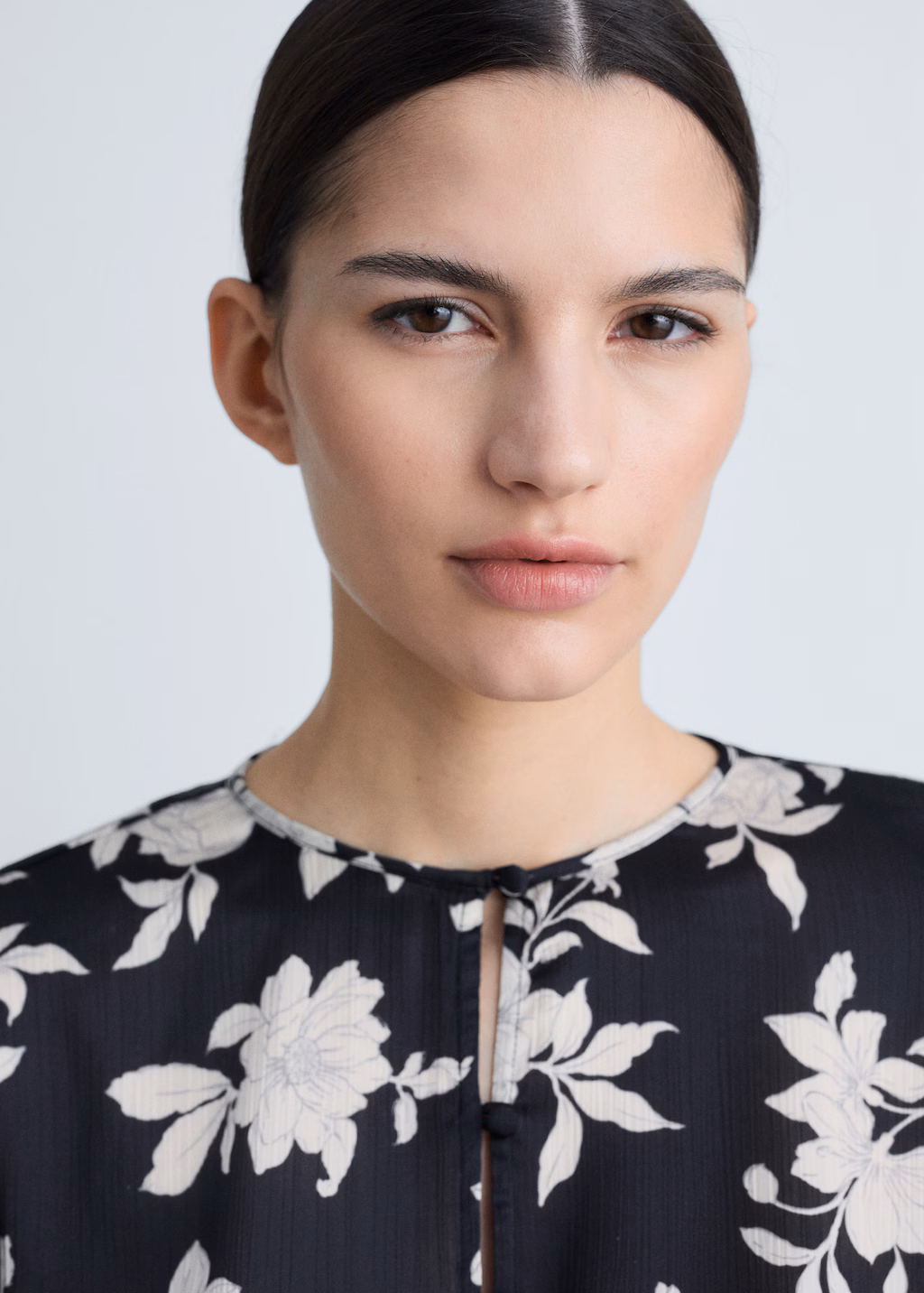 Floral print blouse - Black
