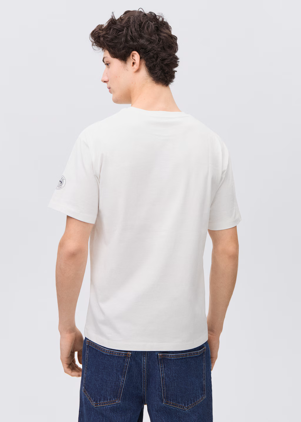 Printed cotton-blend t-shirt - Off White