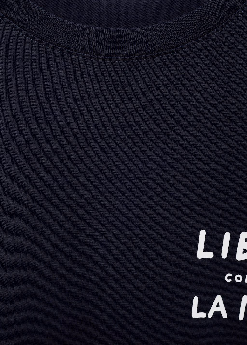 Printed cotton-blend t-shirt - Dark Navy