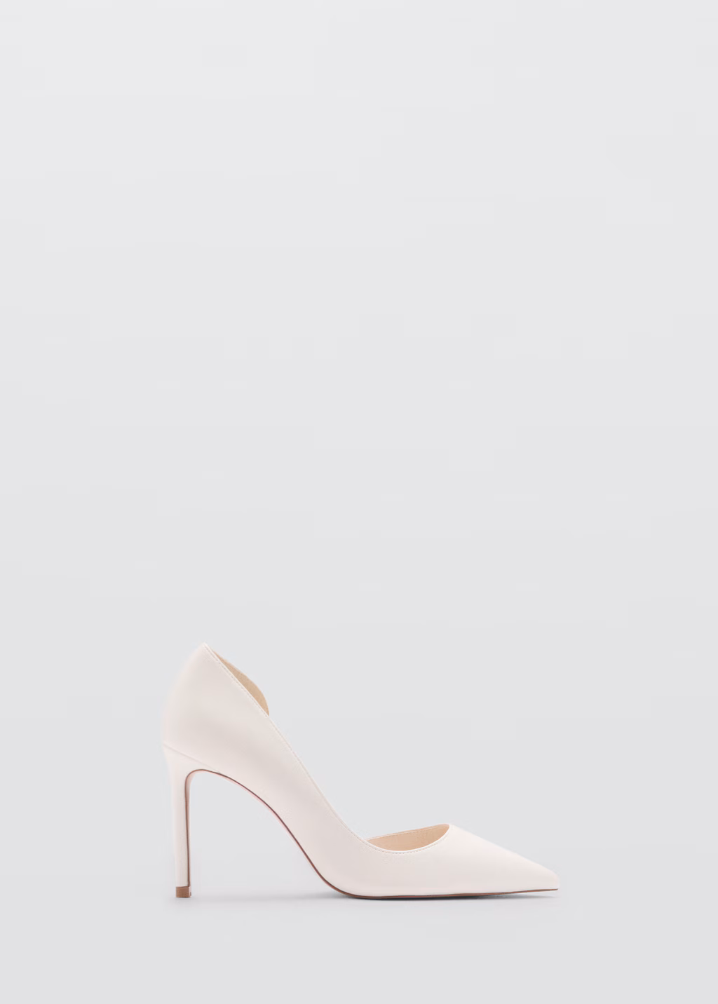 Asymmetrical leather-effect heeled shoes - Grey