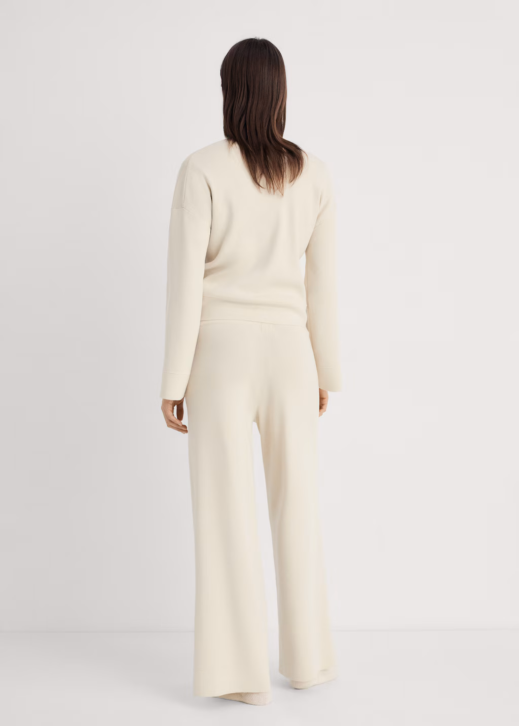 Ribbed knit trousers - Light/Pastel Grey