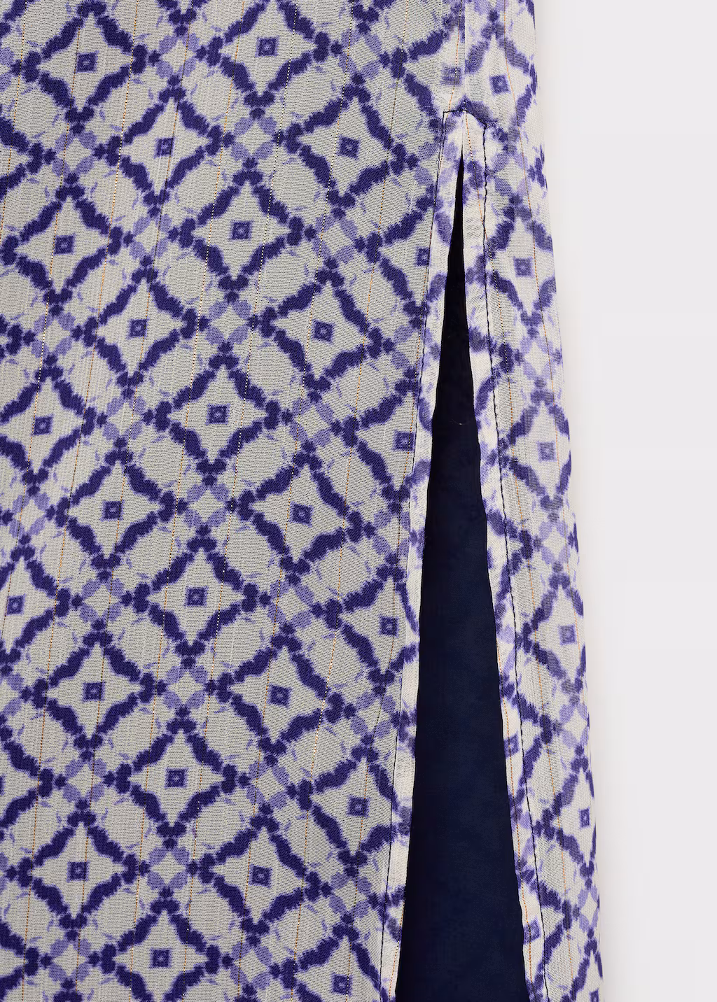 Long printed dress - Ink Blue