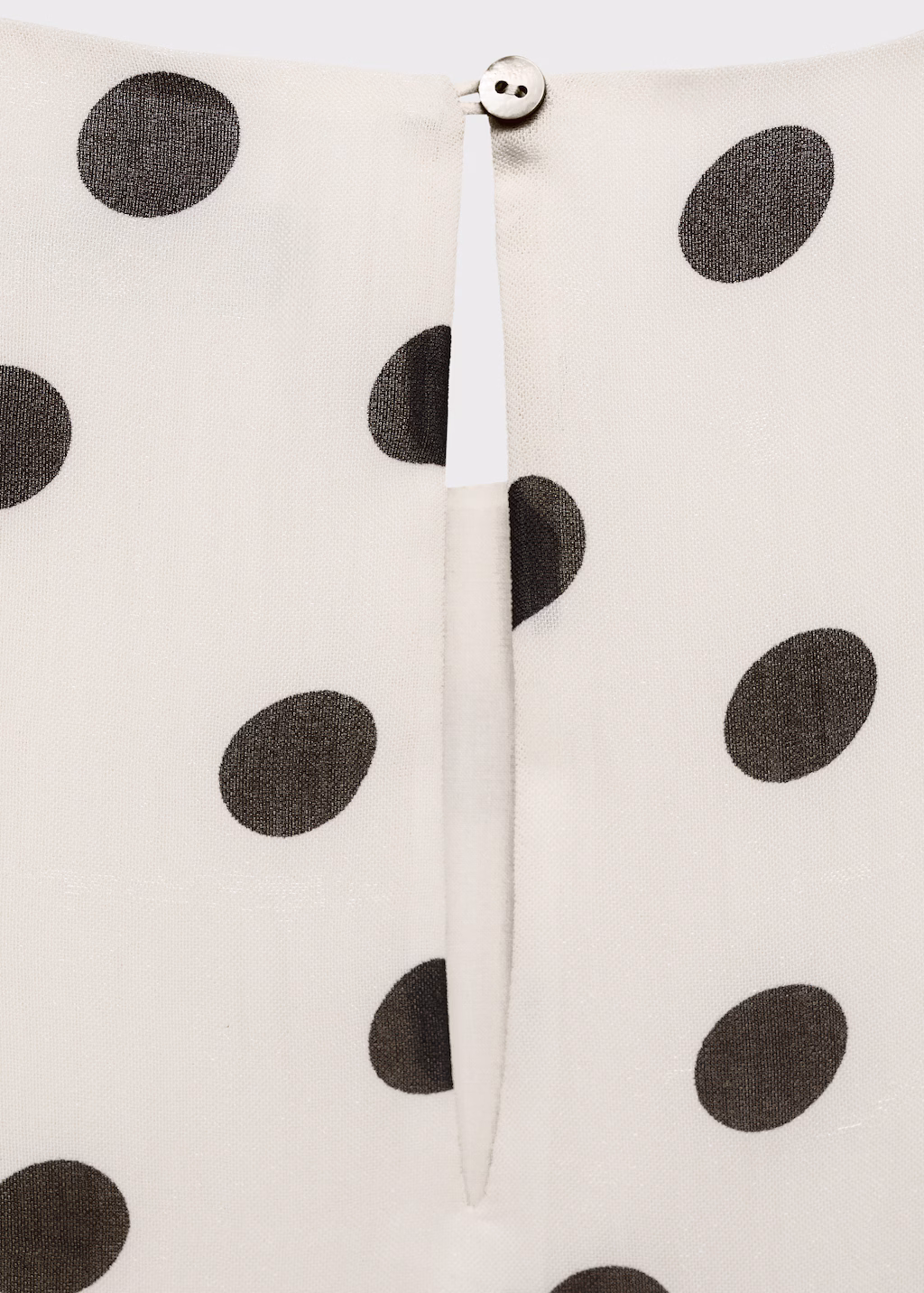 Polka-dot wrap-neck blouse - Off White
