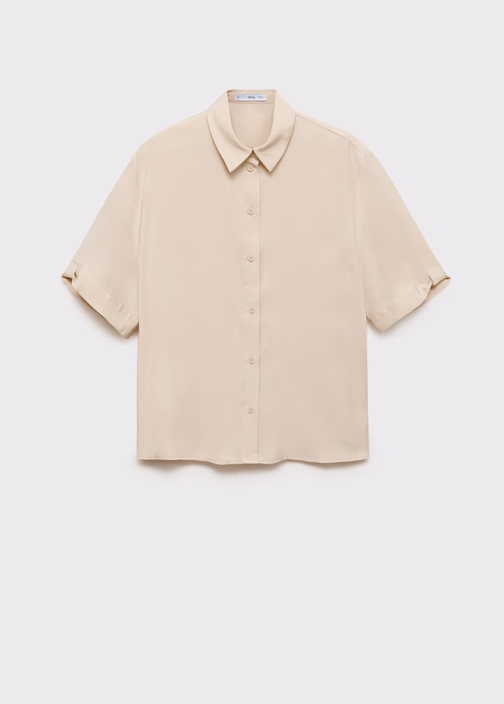 Short sleeve fluid shirt - Khaki