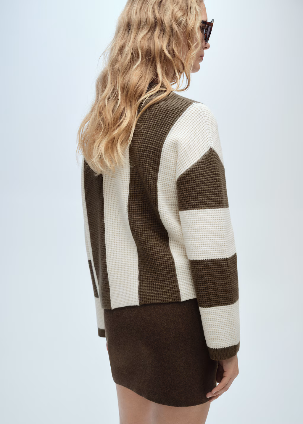 Knit striped sweater - Black