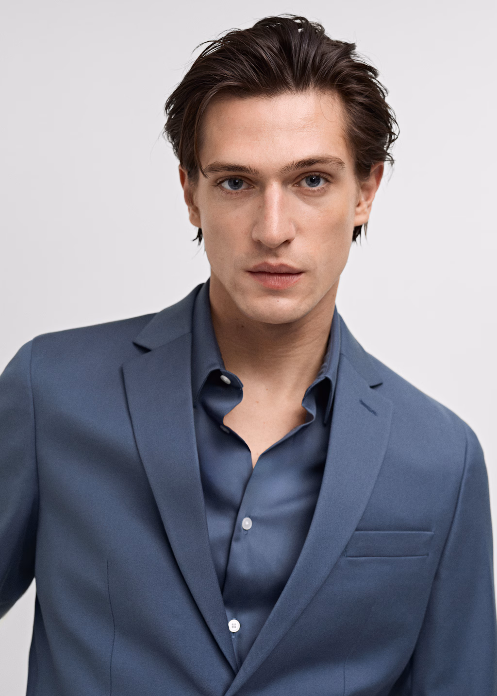 Super slim-fit suit jacket in stretch fabric - Grey
