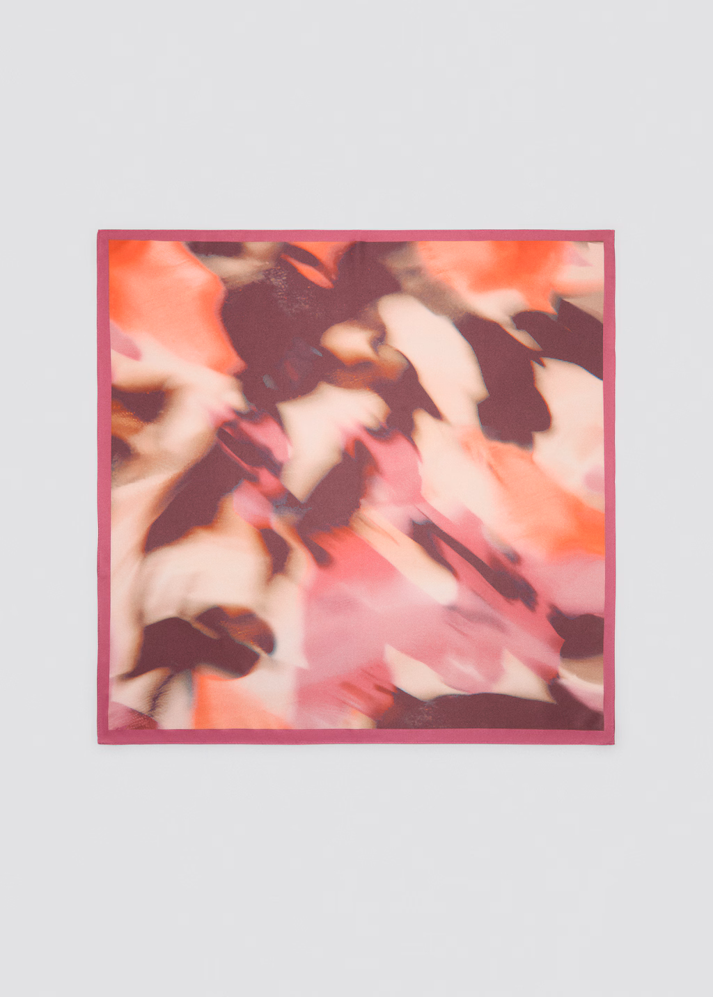 Printed satin scarf - Pink