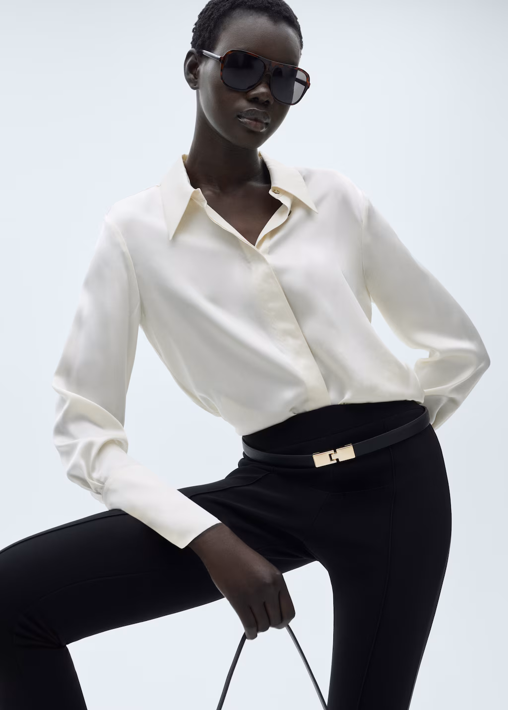 Leggings with seam detail - Black