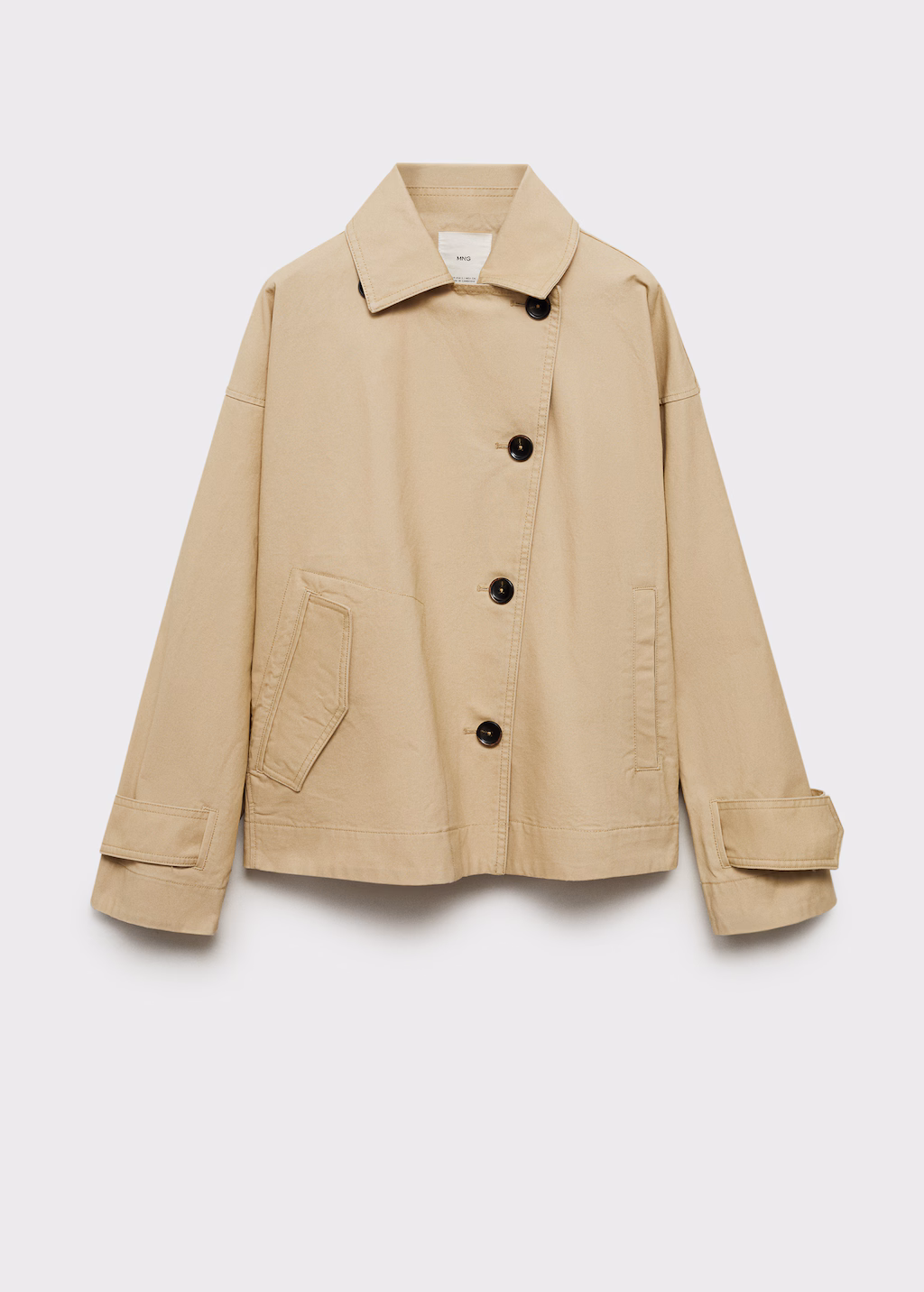 Oversized cotton parka - Light/Pastel Grey