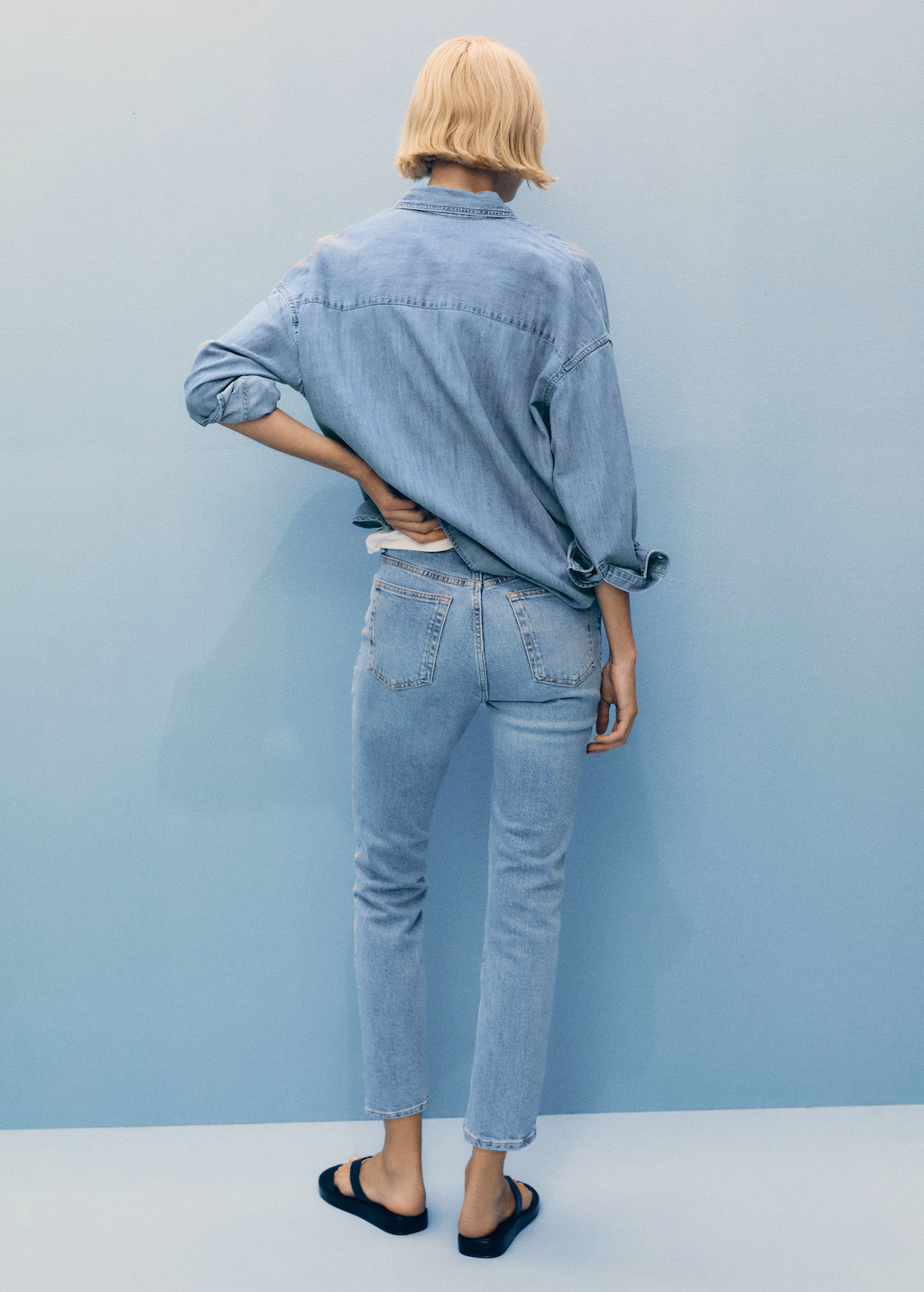 Claudia slim-fit cropped jeans - Open Grey