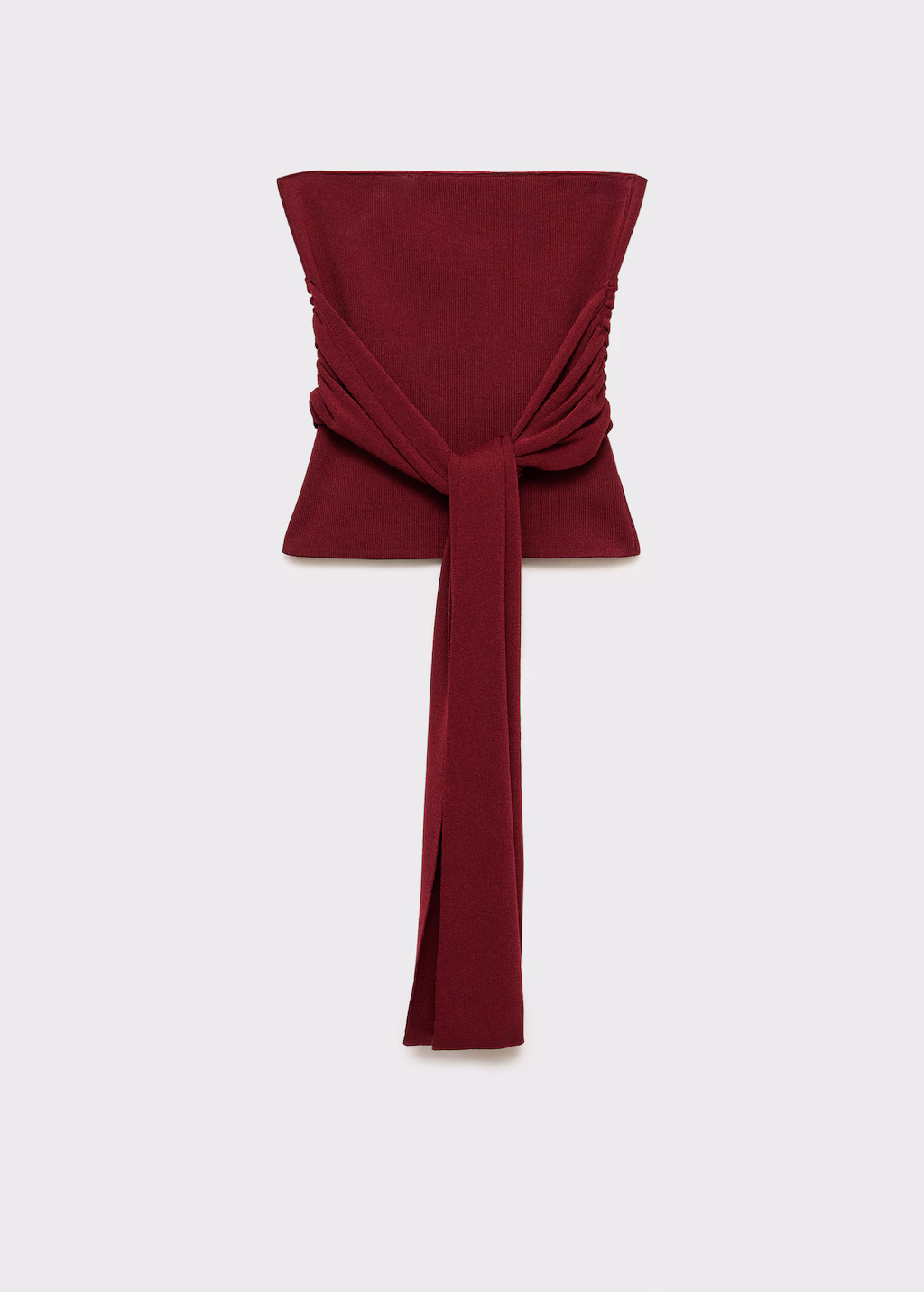 Bandeau top with knot detail - Black