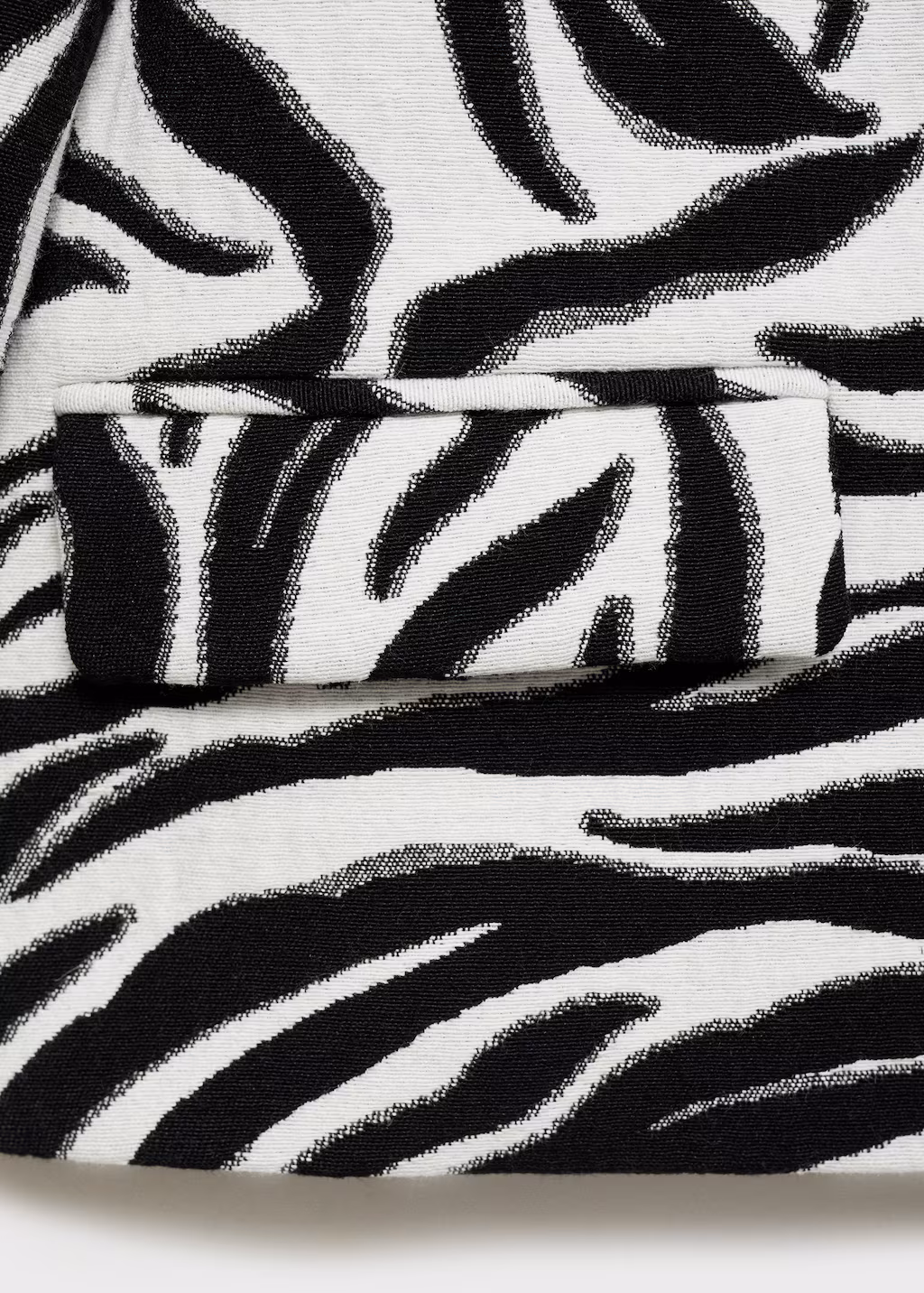Zebra-print jacket with buttons - Black