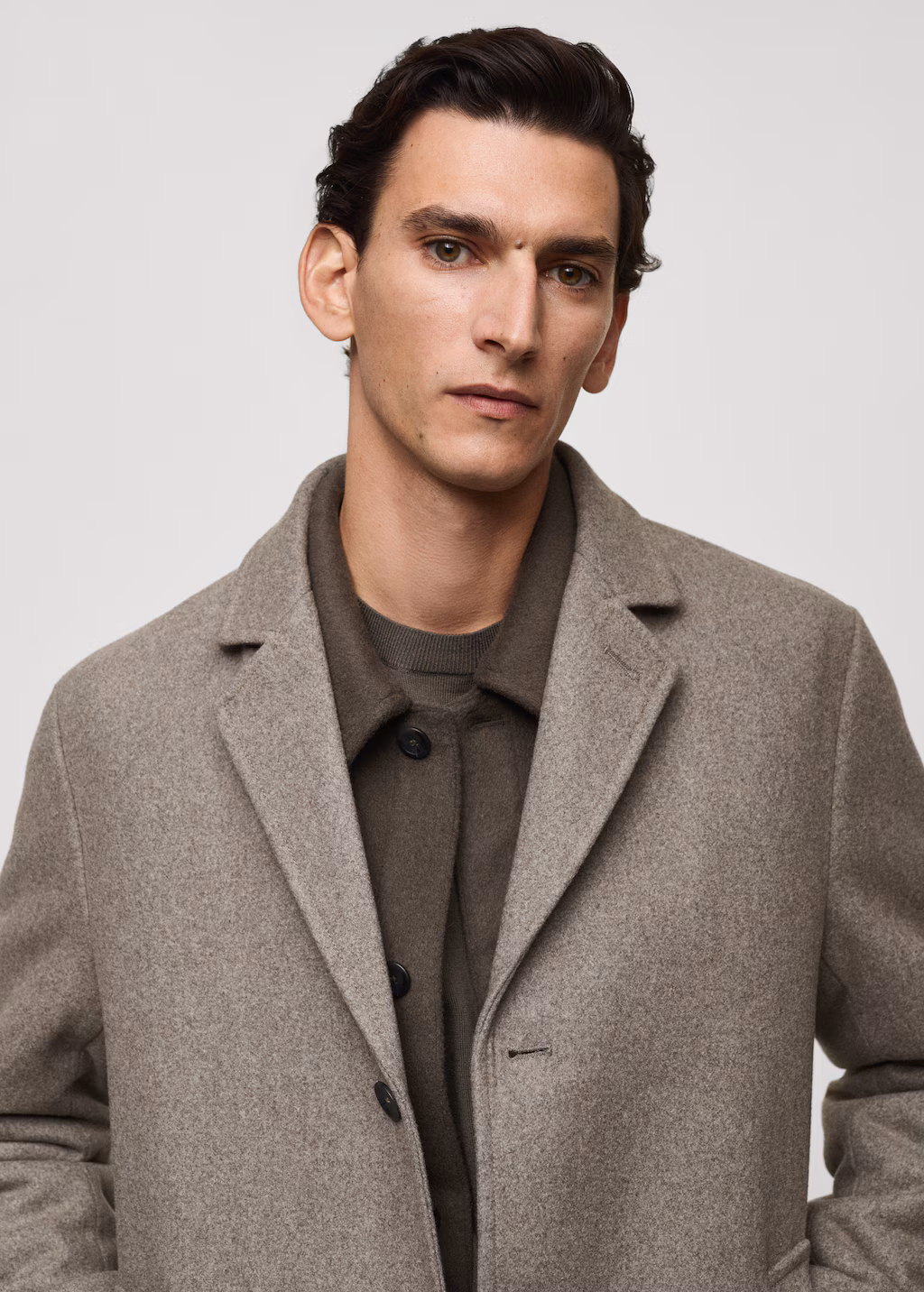 Quilted wool inner coat - Dark Navy