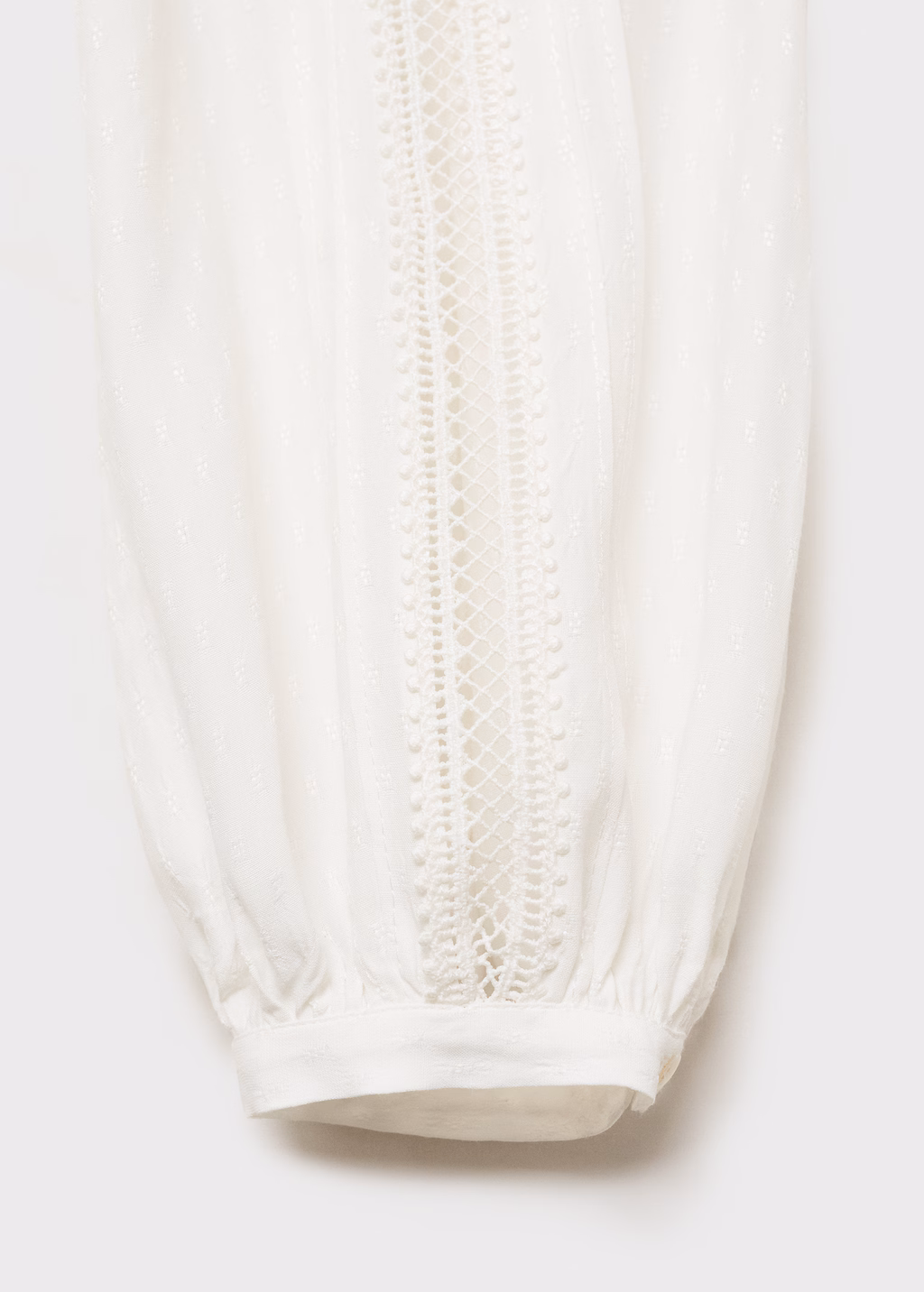 Openwork detail blouse - Off White