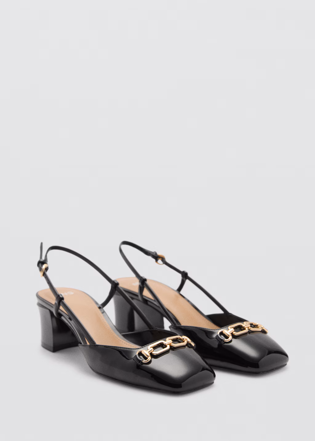 Heeled shoes with link detail - White
