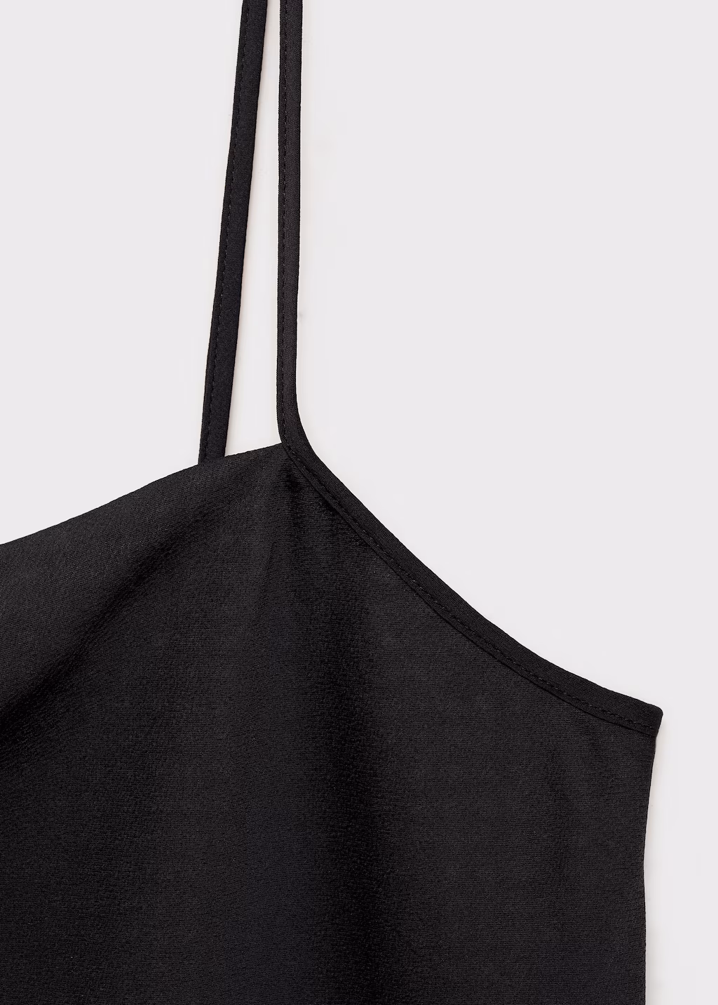 Satin top with thin straps - Off White