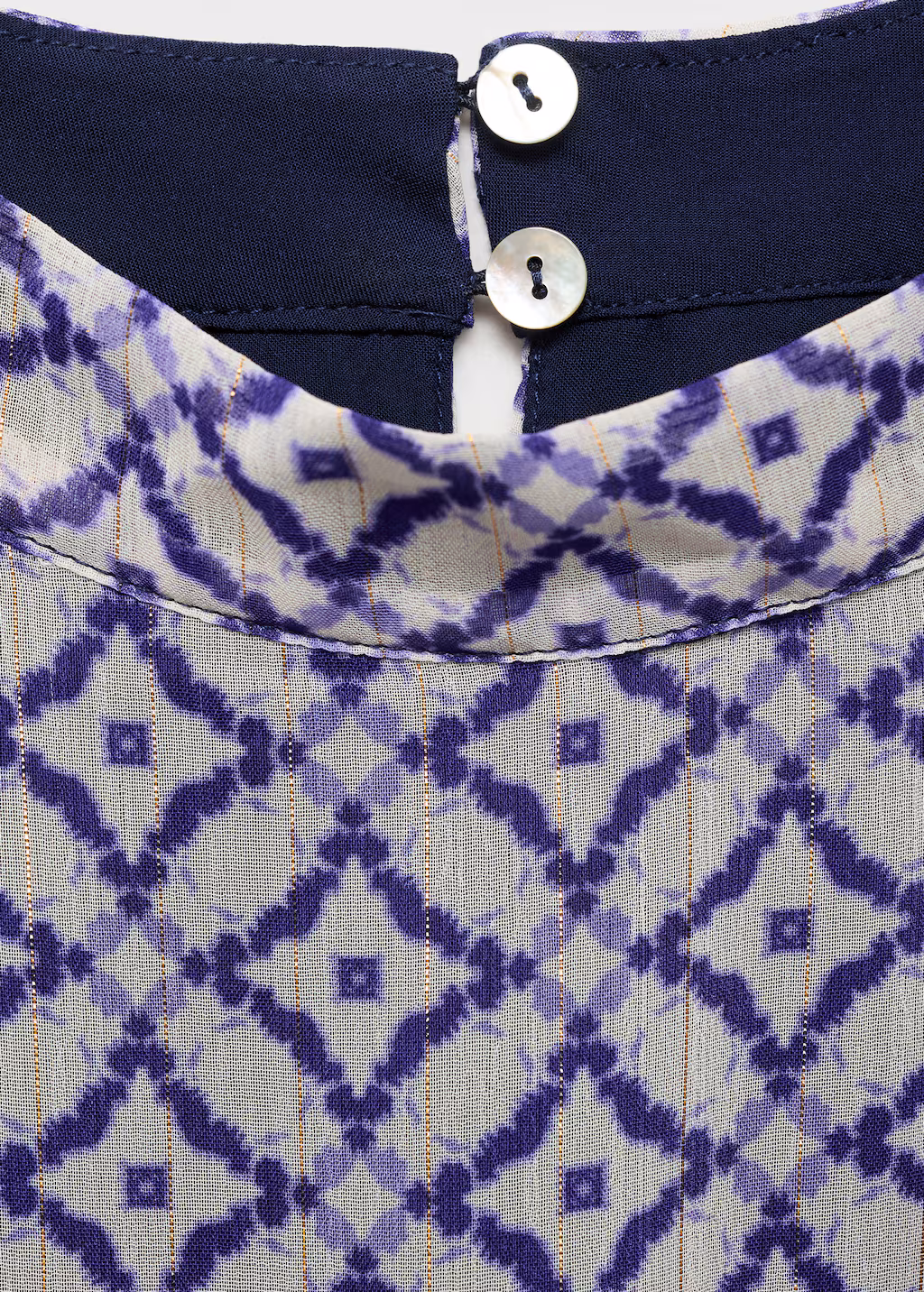 Long printed dress - Ink Blue