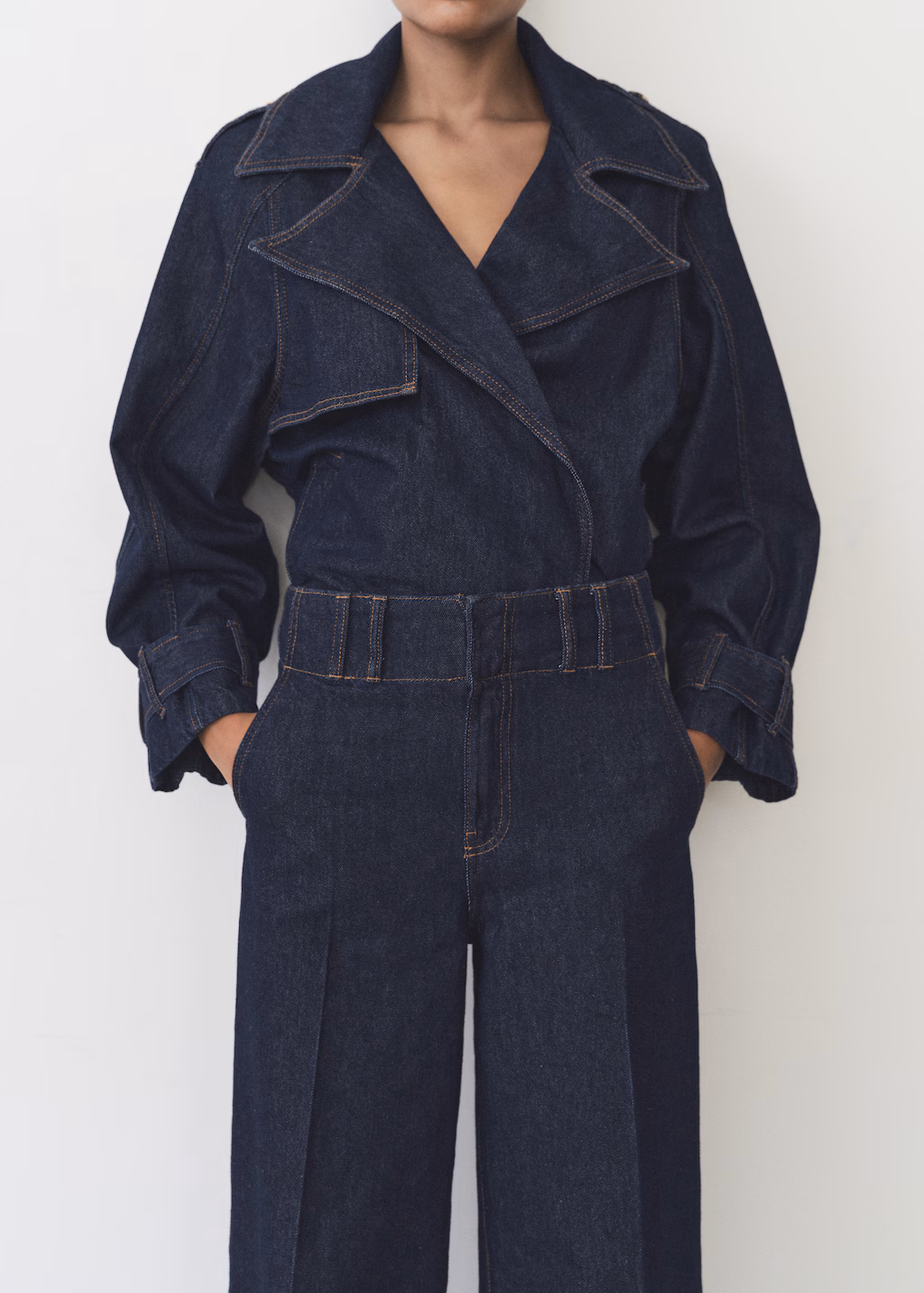 High-waisted wideleg jeans - Open Blue