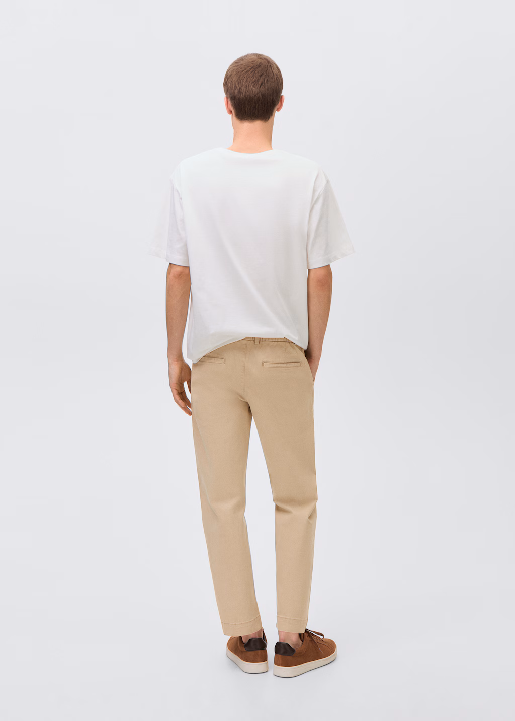 Straight-fit chino trousers - Sand