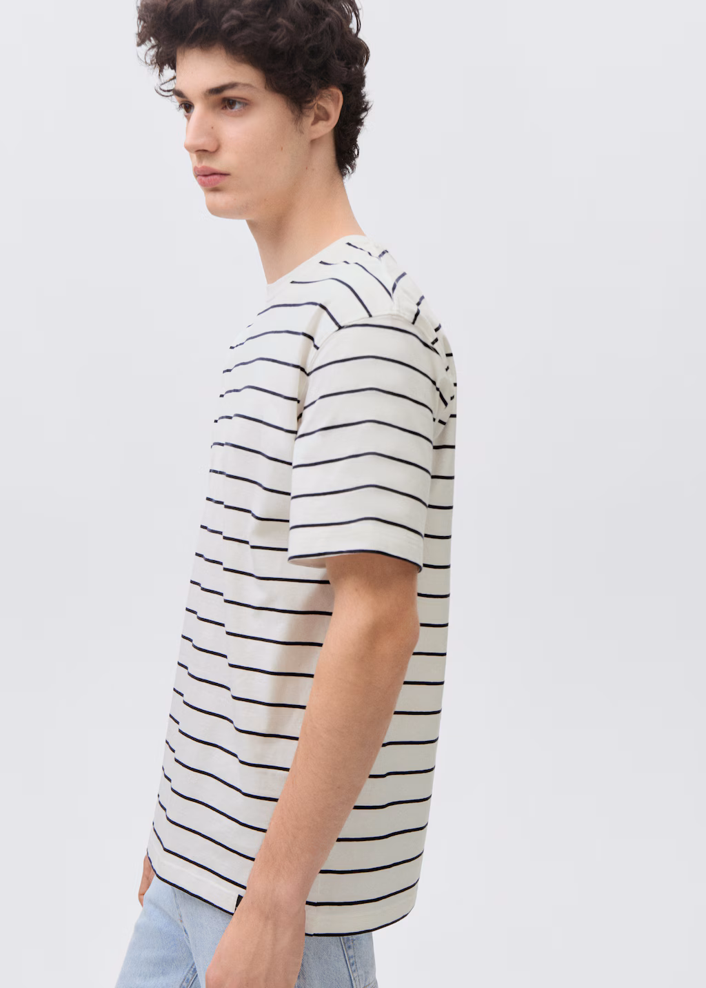 Striped short-sleeved t-shirt - Off White