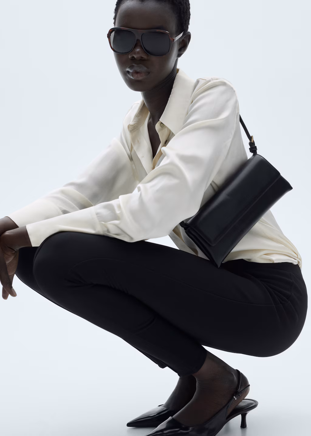 Leggings with seam detail - Black