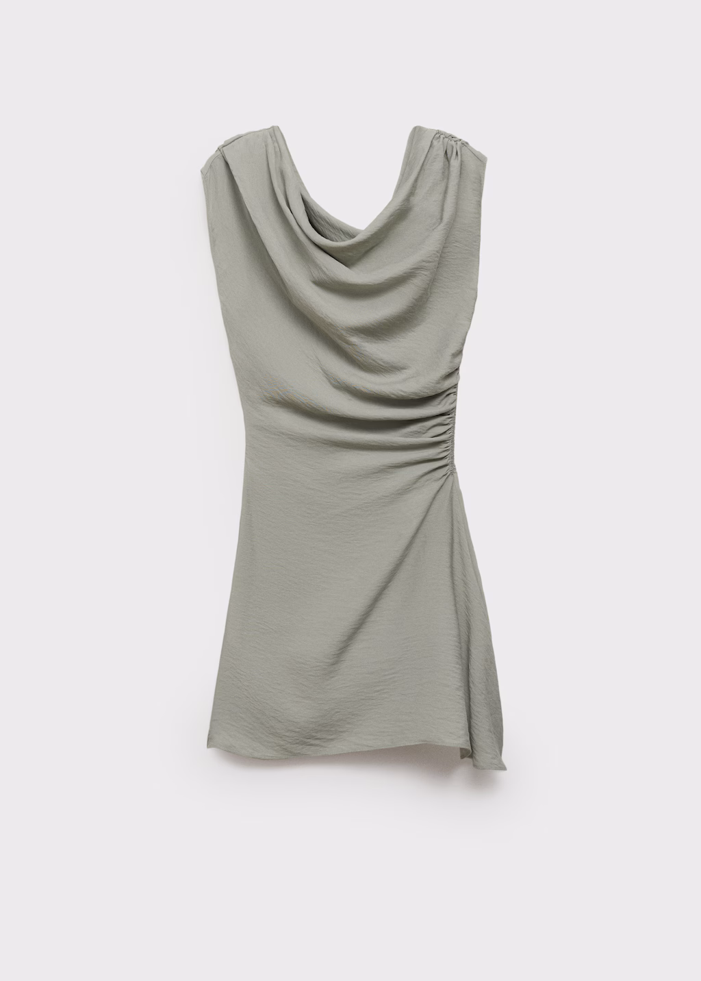 Asymmetrical draped short dress - Blue