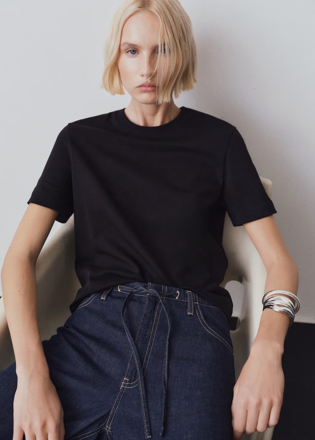 Short-sleeved cotton t-shirt - White