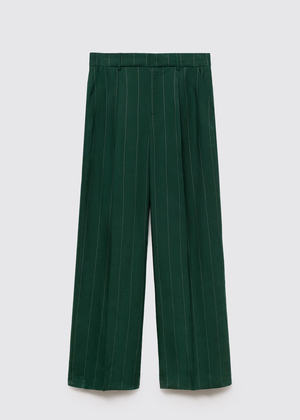 Pinstripe suit trousers - Green