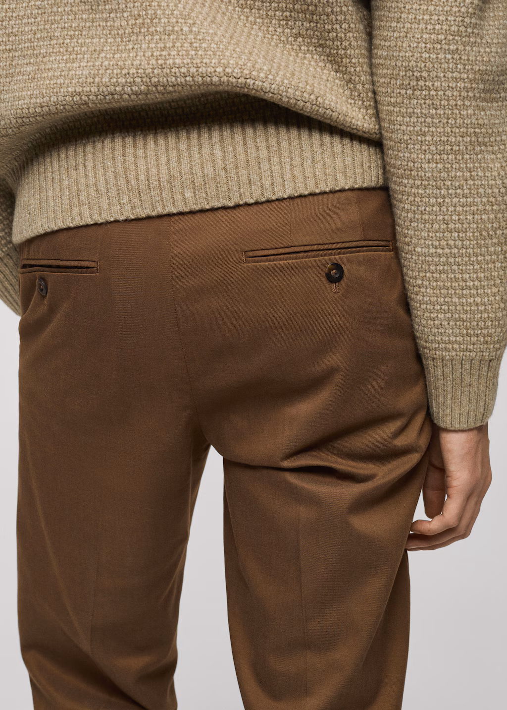 Regular-fit cotton trousers - Dark Navy