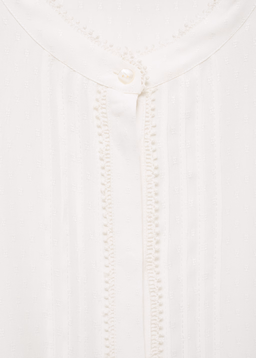 Openwork detail blouse - Off White