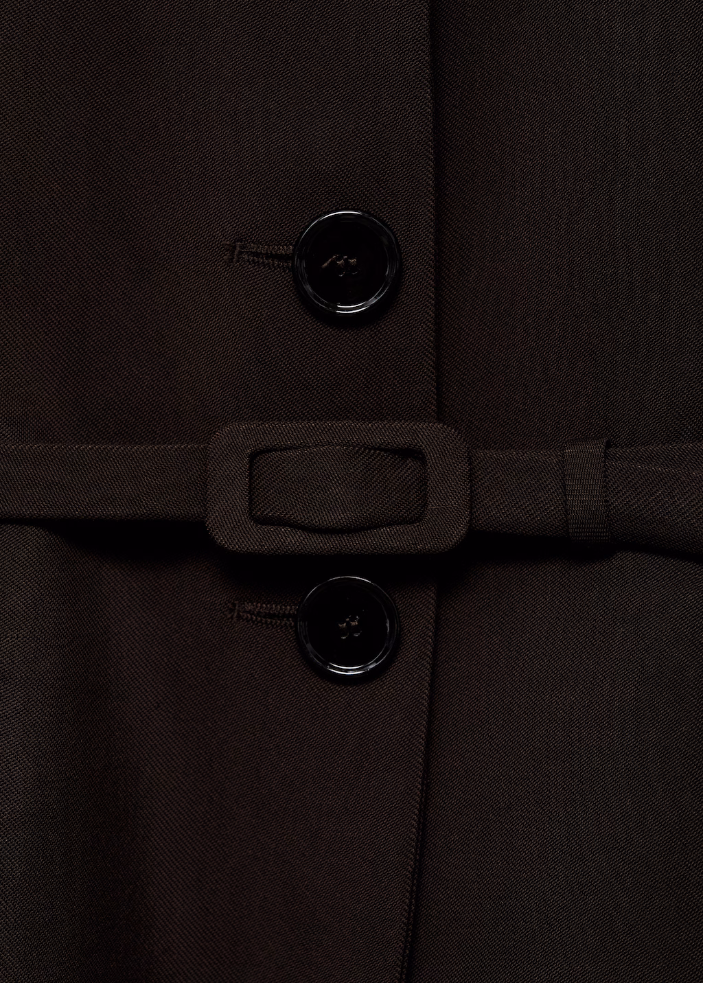 Suit jacket with belt - Chocolate