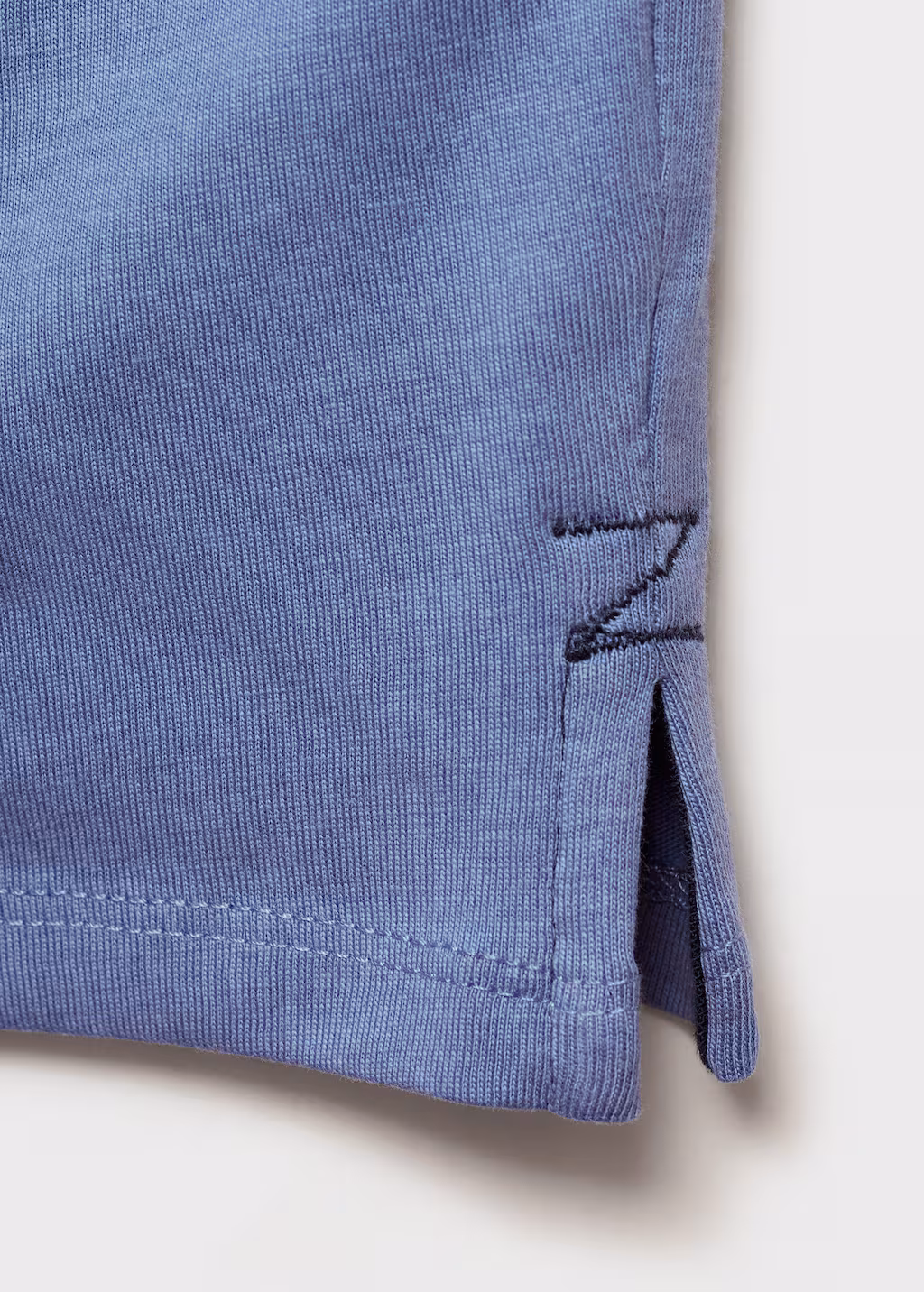 Cotton t-shirt with printed drawing - Blue