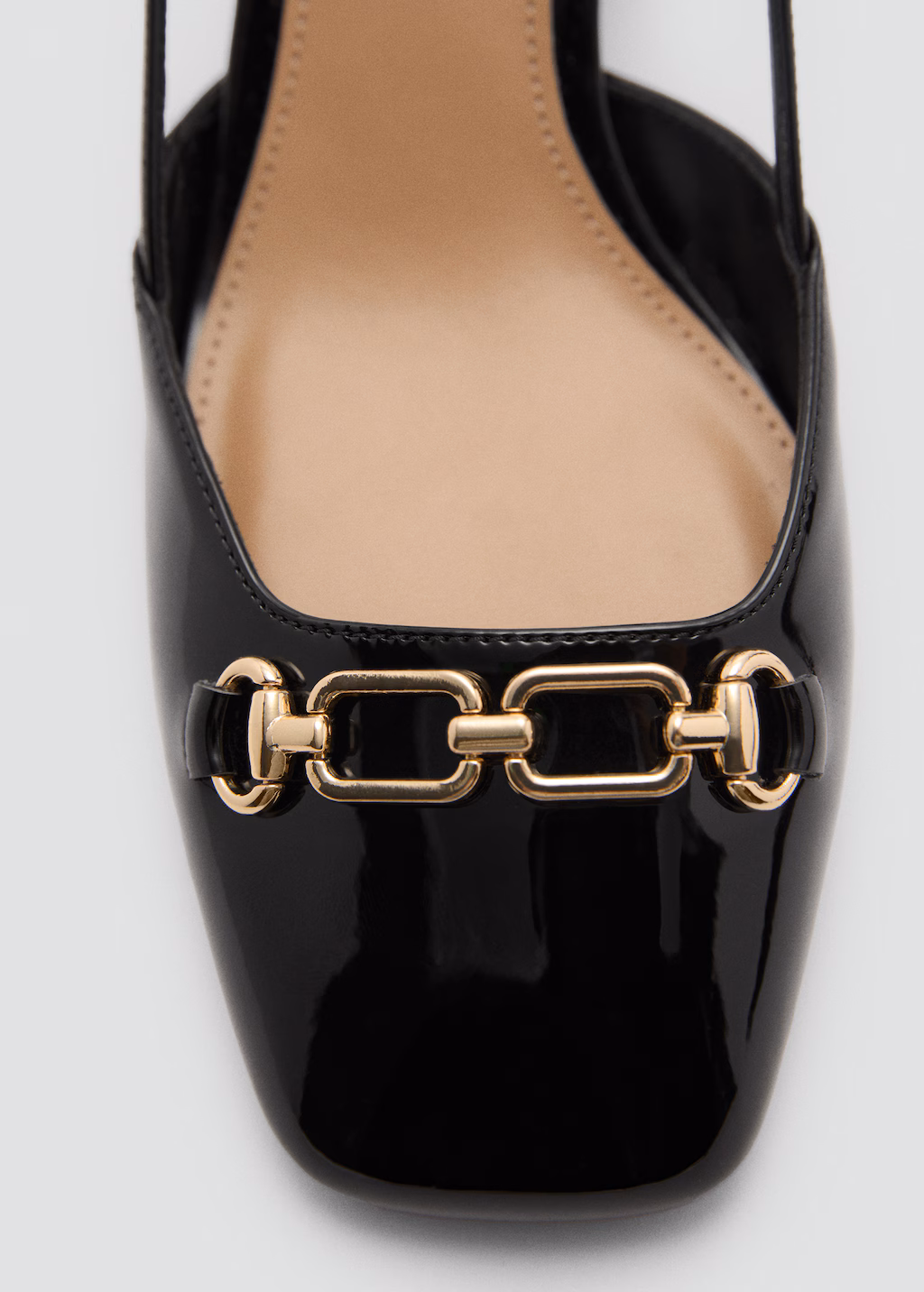 Heeled shoes with link detail - White