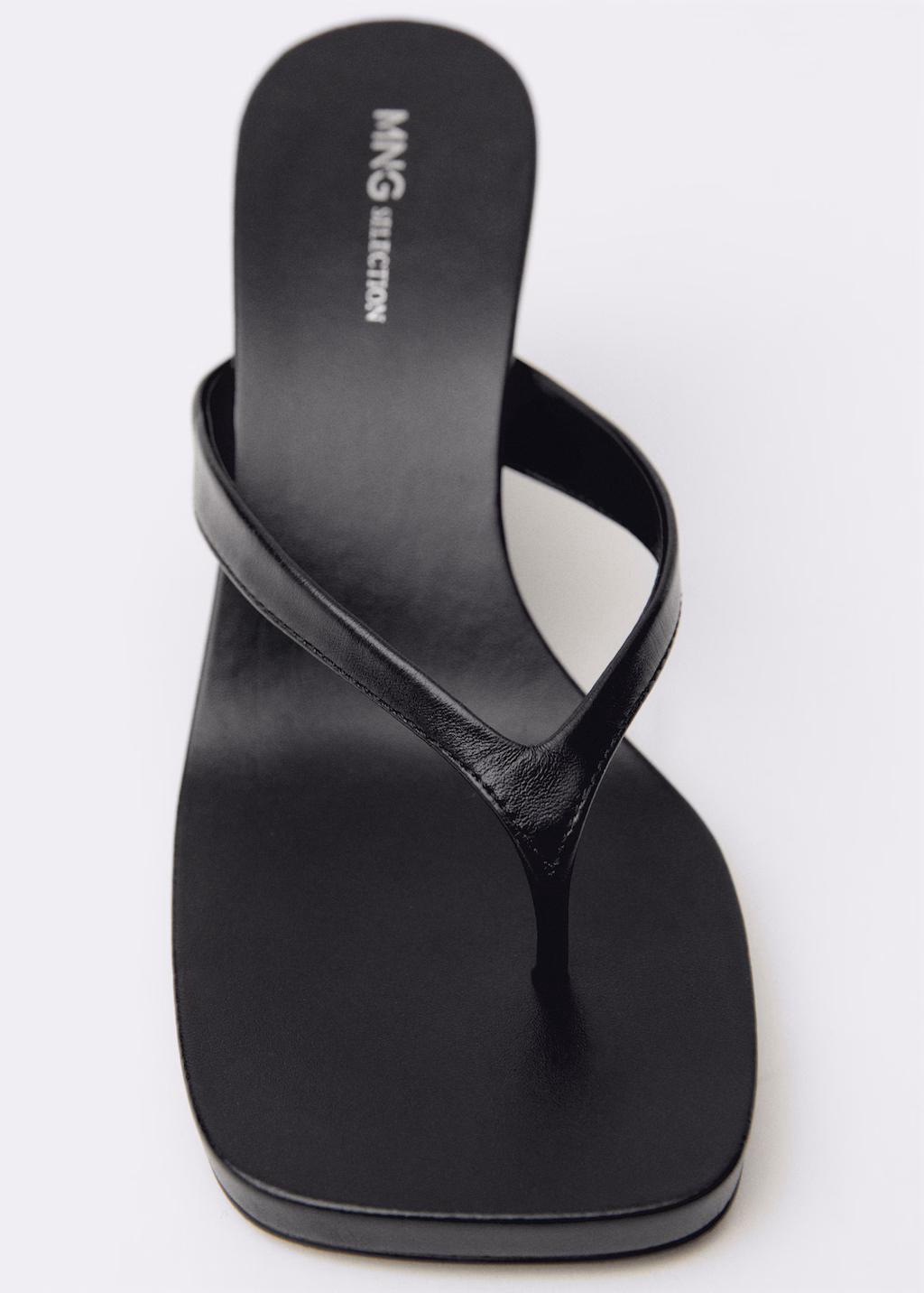 Wedge leather sandals - Black
