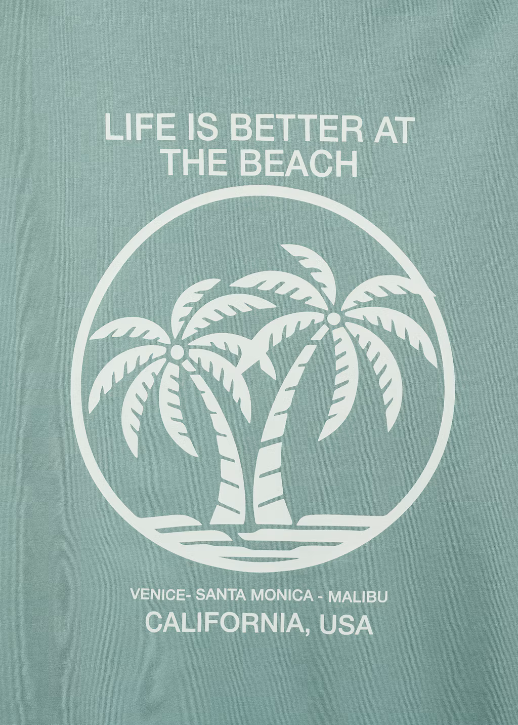 Message cotton T-shirt - Green