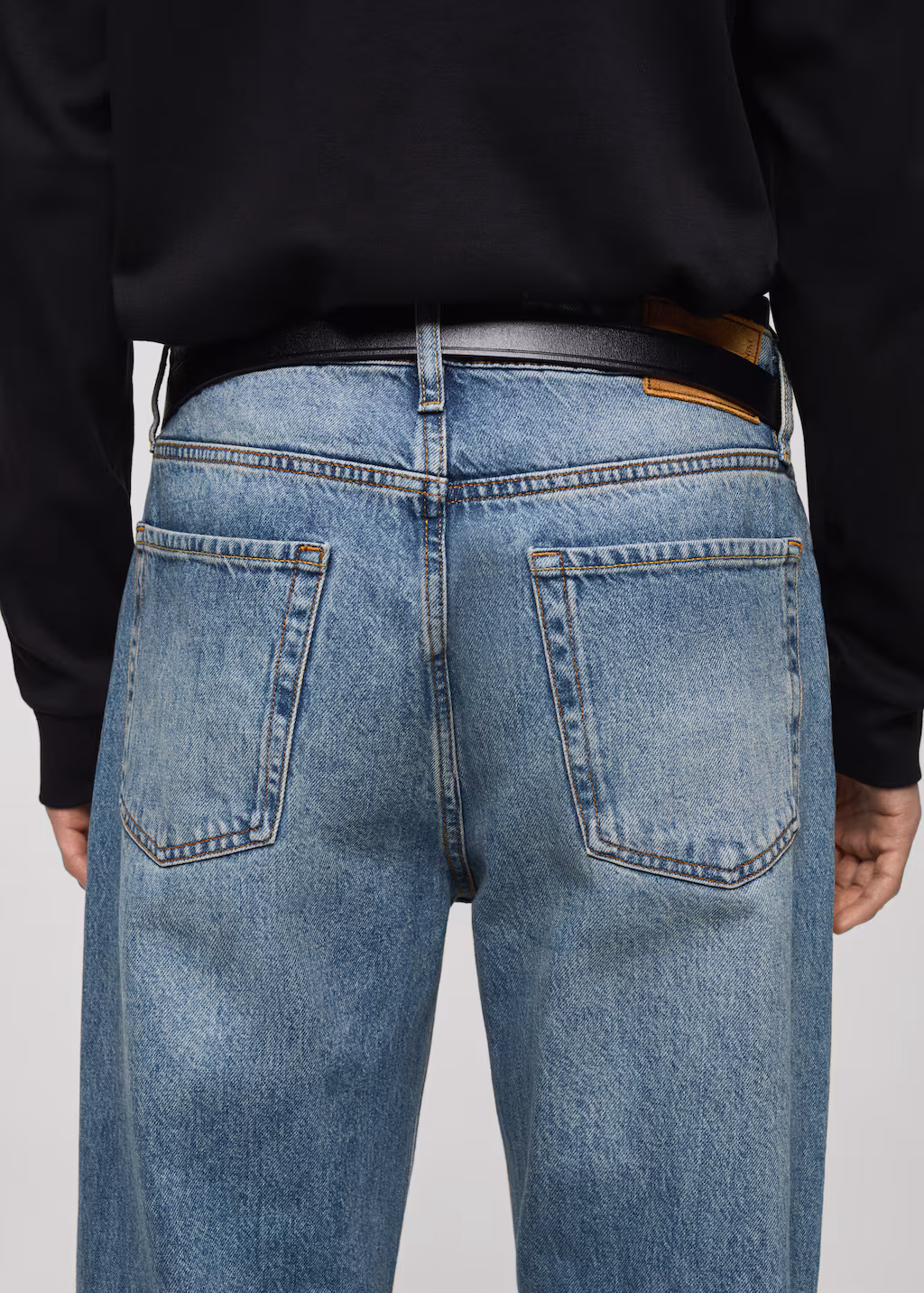 Moby straight-fit black jeans - Black denim