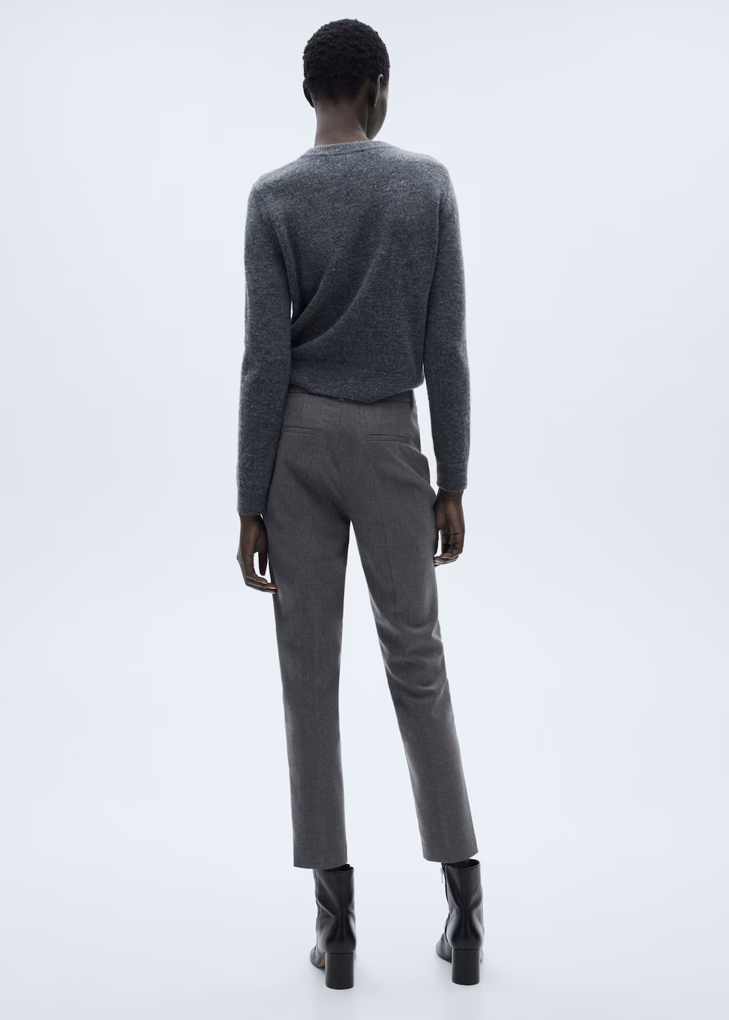 Crop skinny trousers - Maroon