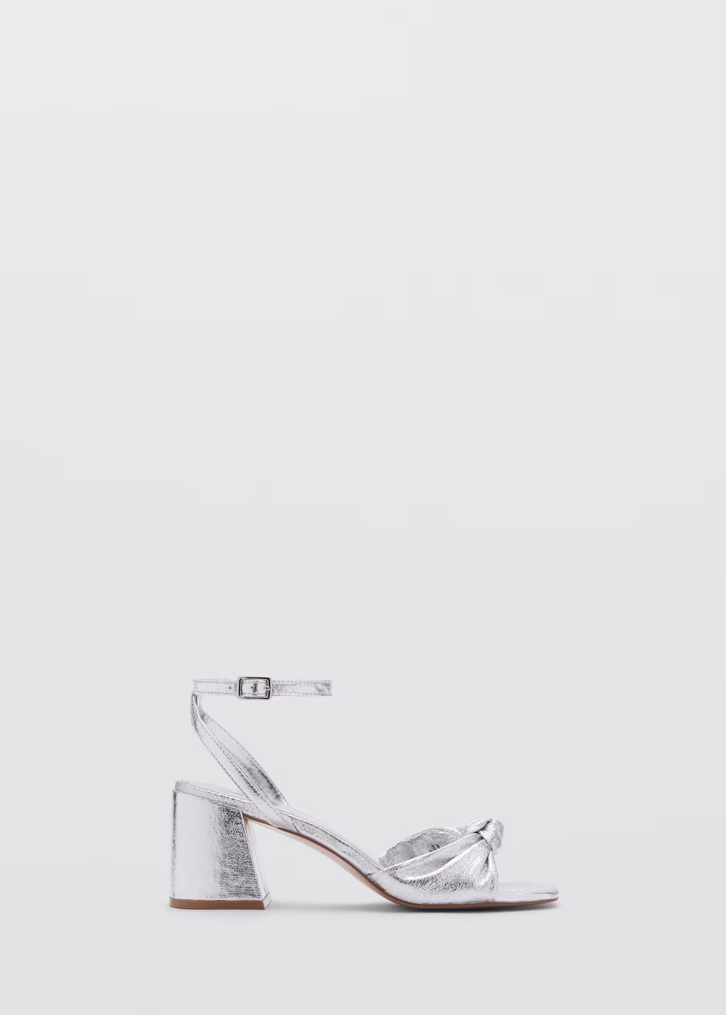 Metallic sandals with bow detail - Silver