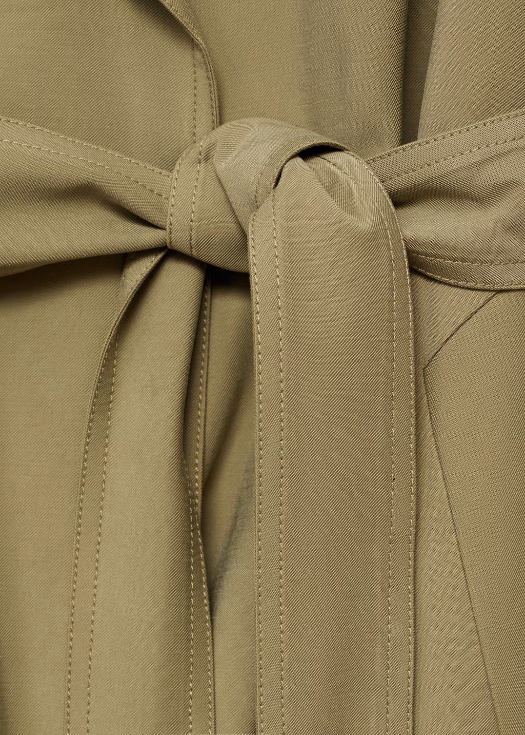 Soft trench coat with belt - Light/Pastel Grey