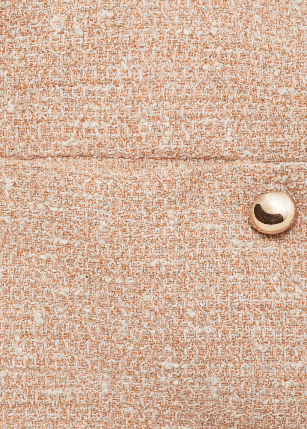 Double-breasted tweed jacket - Medium Brown