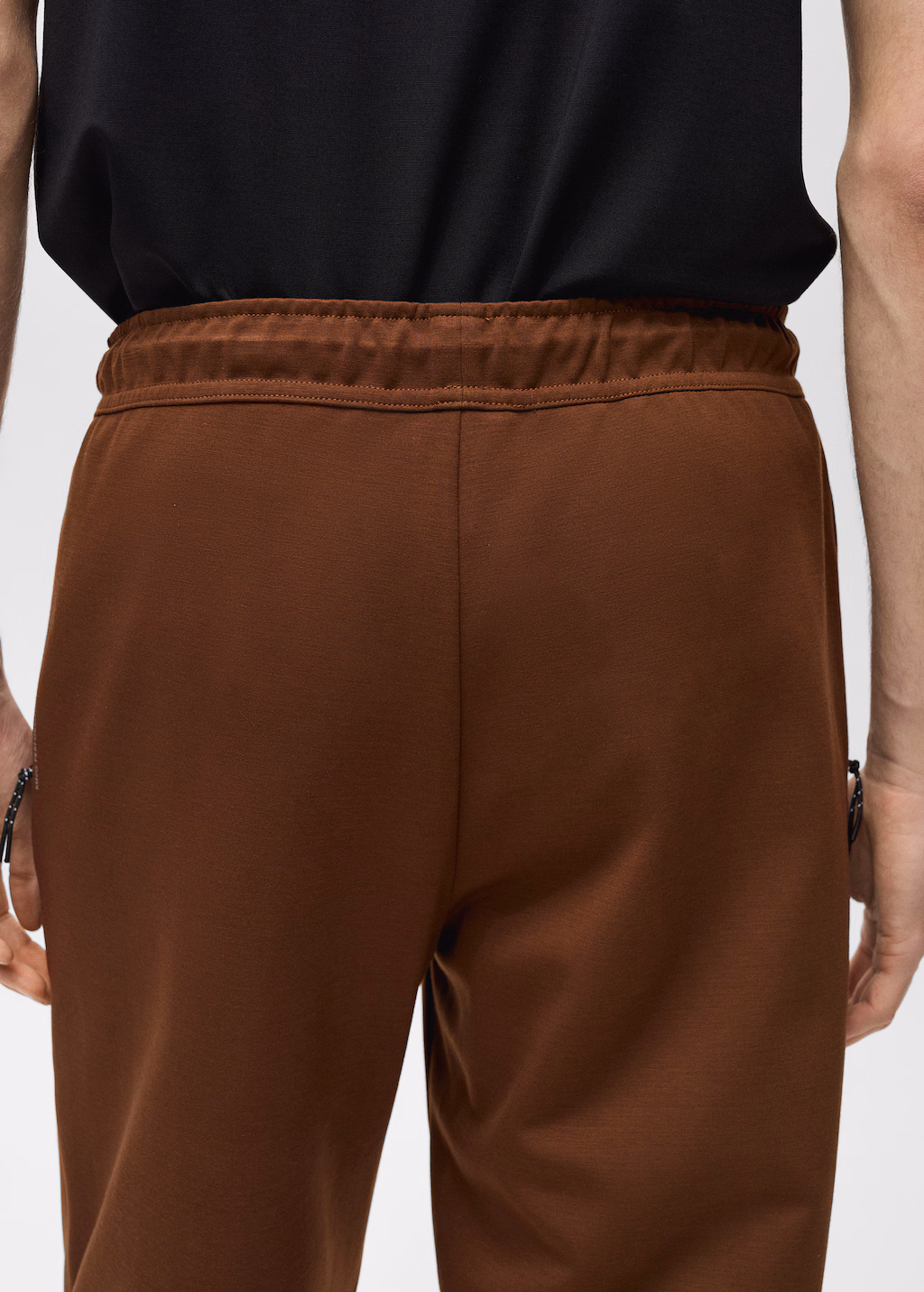 COOLMAX® joggers with elastic waistband - Burnt Orange