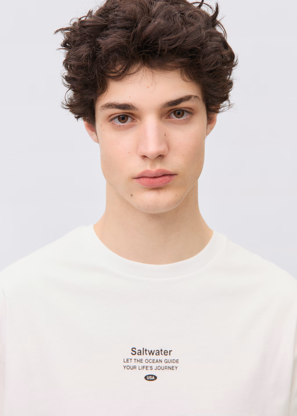 Printed cotton-blend T-shirt - Off White