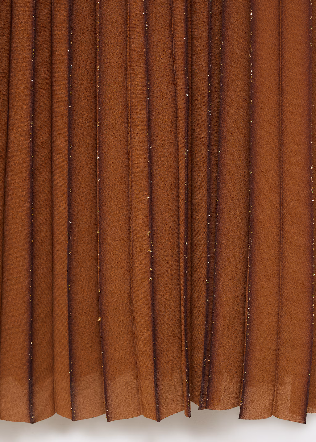 Gradient-effect pleated dress - Coffee