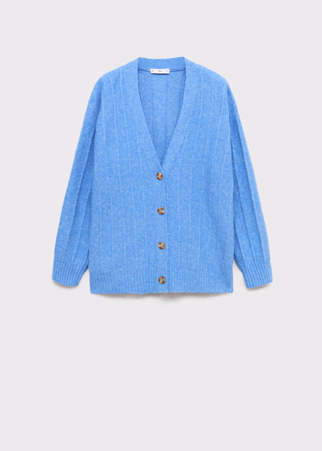 Buttoned long cardigan - Ecru