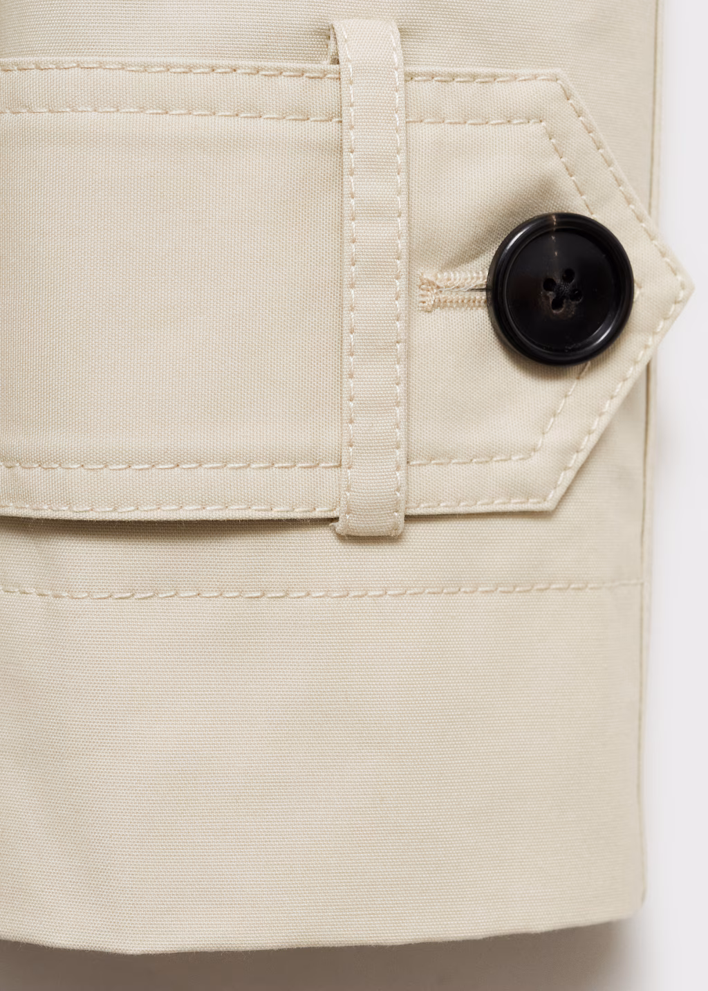 Short double-breasted trench coat - Light/Pastel Grey