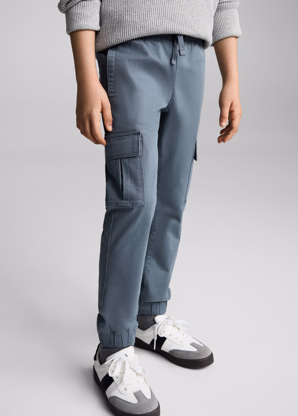 Cotton cargo trousers - China Blue