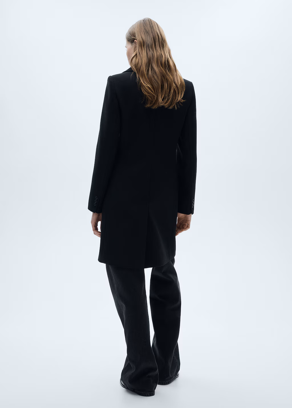 Double-breasted wool coat - Dark Navy