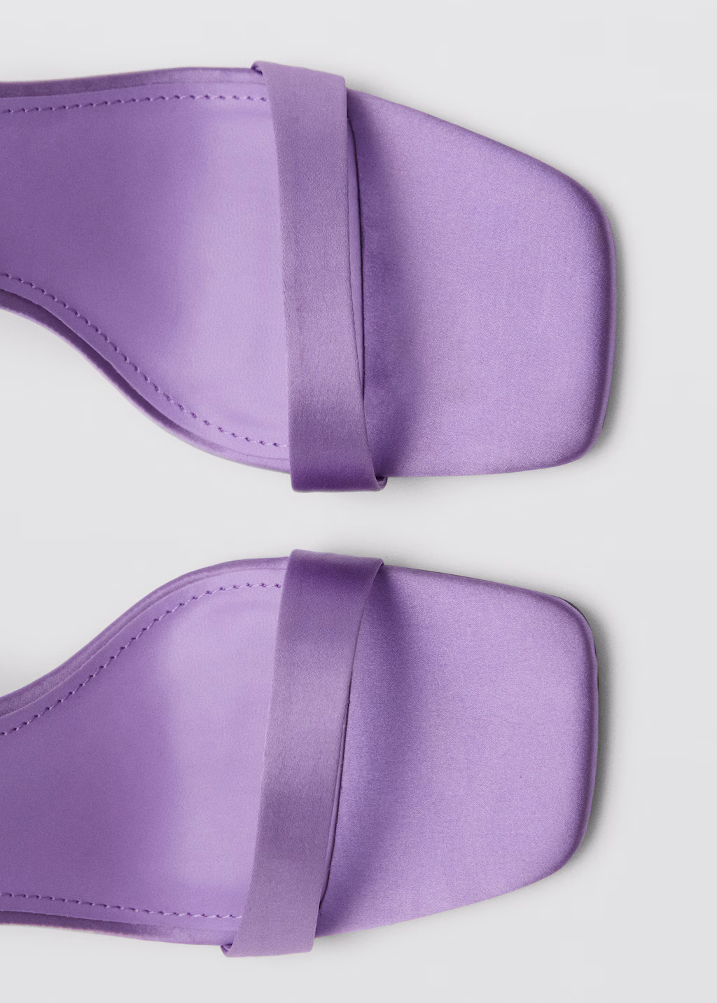 Square-toe heeled sandals - Lilac