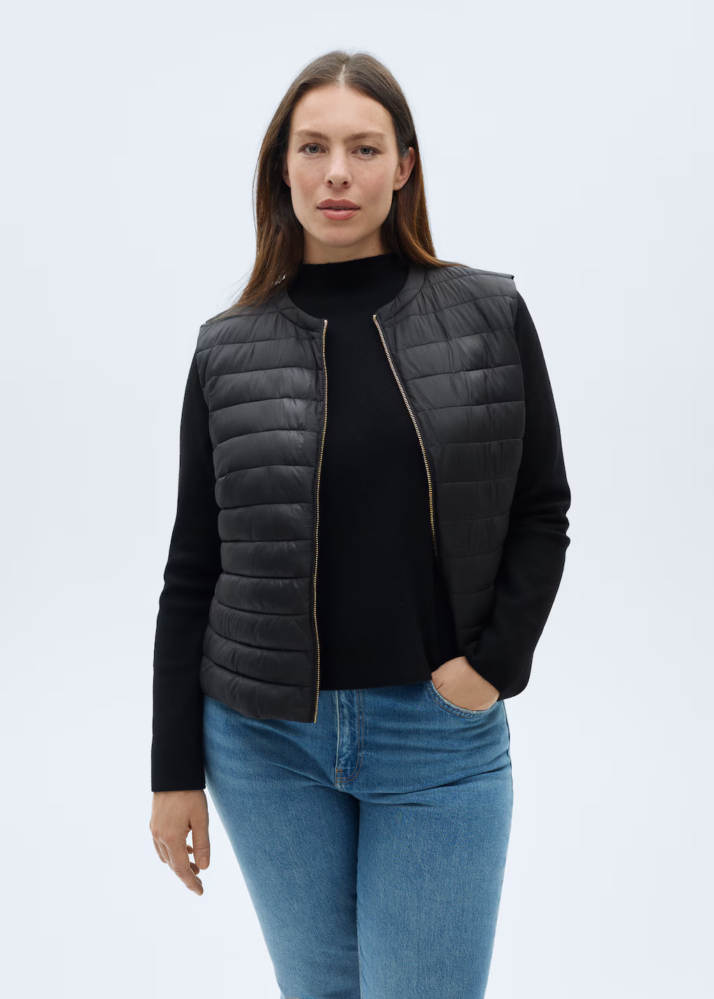 Quilted gilet - Pastel Green